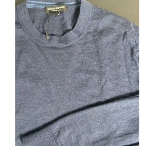 Banana Republic‎ Men Navy Blue Merino Wool Crew Neck Sweater Size M